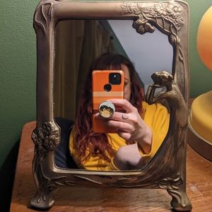 Vintage Brass Mirror